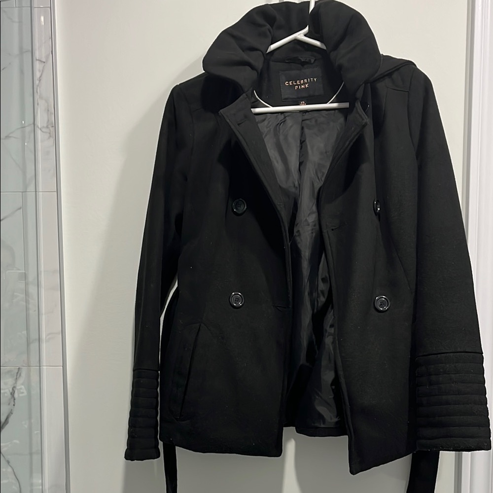 Short Peacoat with Hood